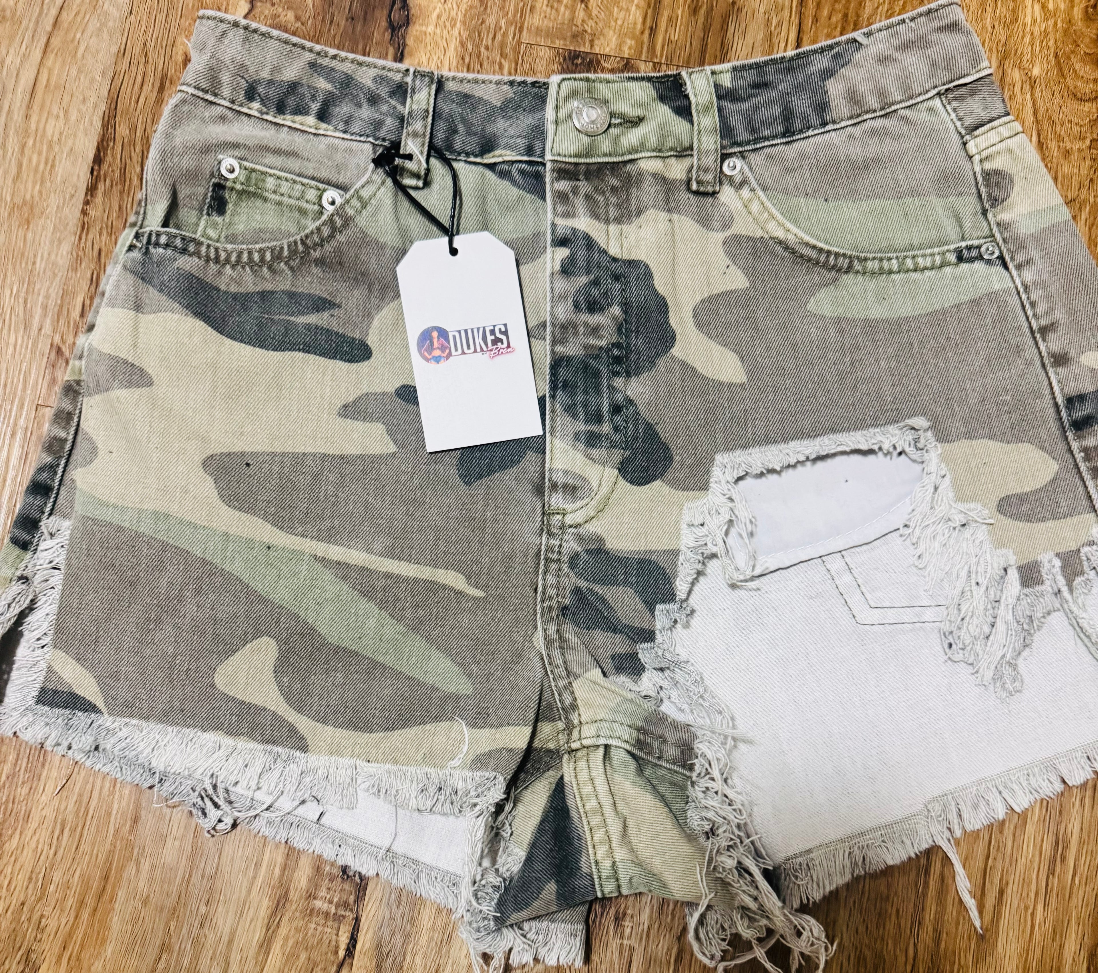 Camo Shorts/Ripped